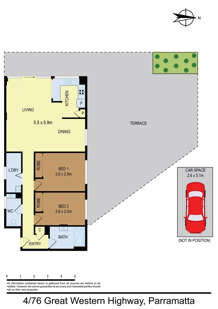 Floorplan of Homely unit listing, 4/76 Great Western Highway, Parramatta NSW 2150