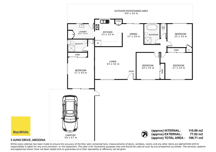 Floorplan of Homely house listing, 3 Juno Drive, Aroona QLD 4551