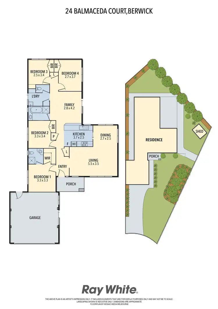 Floorplan of Homely house listing, 24 Balmaceda Court, Berwick VIC 3806