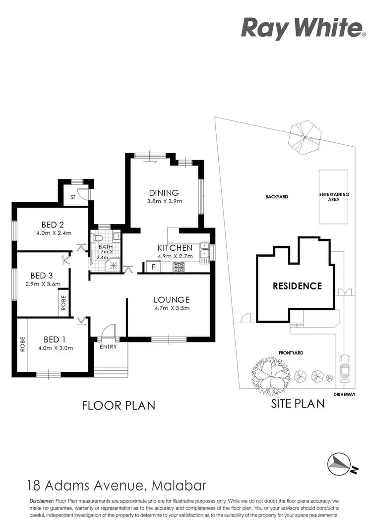 Floorplan of Homely house listing, 18 Adams Avenue, Malabar NSW 2036