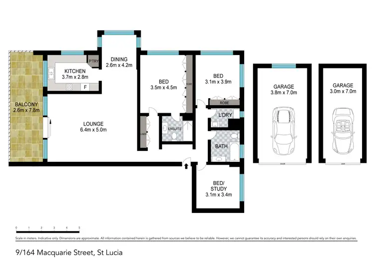 Floorplan of Homely unit listing, 9/164 Macquarie Street, St Lucia QLD 4067