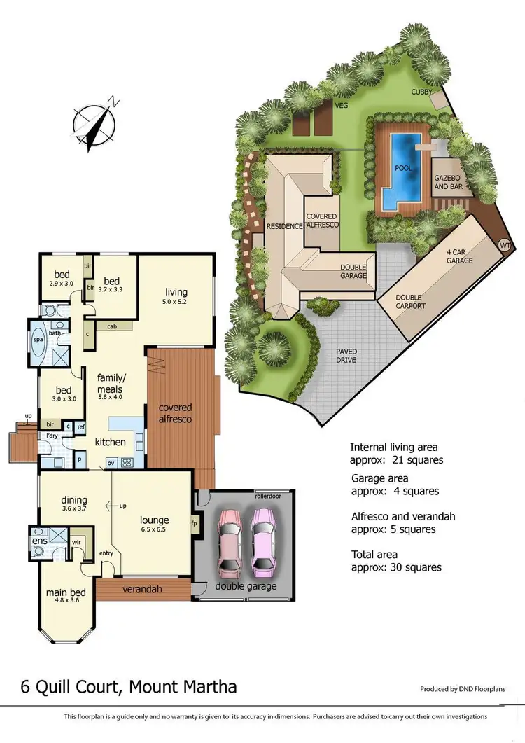 Floorplan of Homely house listing, 6 Quill Court, Mount Martha VIC 3934