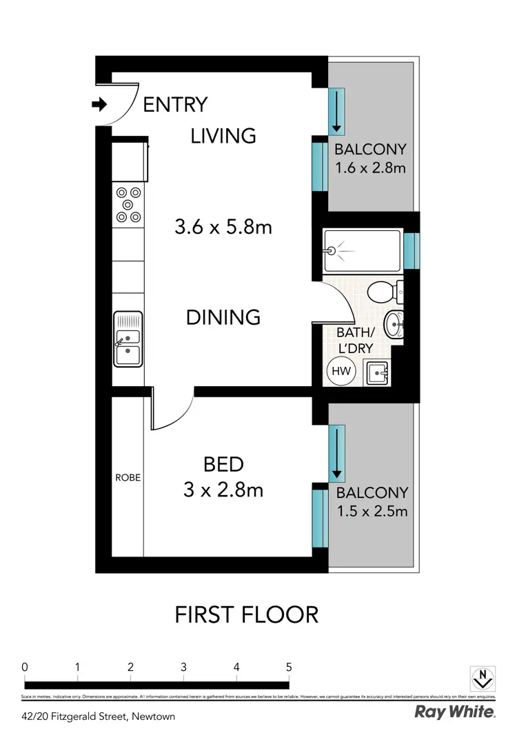 Floorplan of Homely apartment listing, 42/20 Fitzgerald Street, Newtown NSW 2042