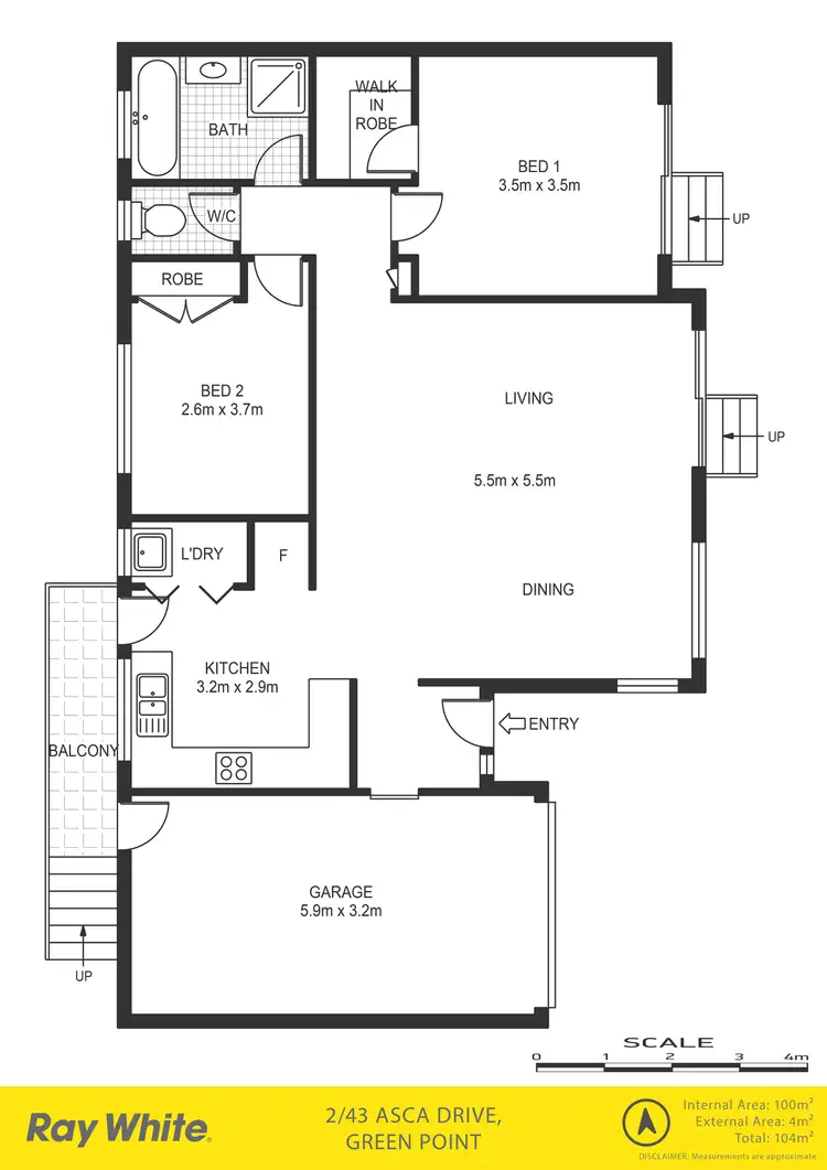 Floorplan of Homely villa listing, 2/43 Asca Drive, Green Point NSW 2251