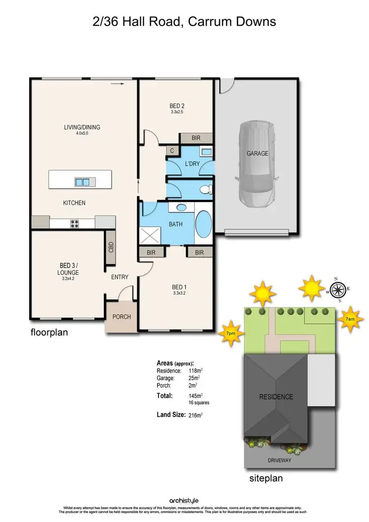 Floorplan of Homely house listing, 2/36 Hall Road, Carrum Downs VIC 3201