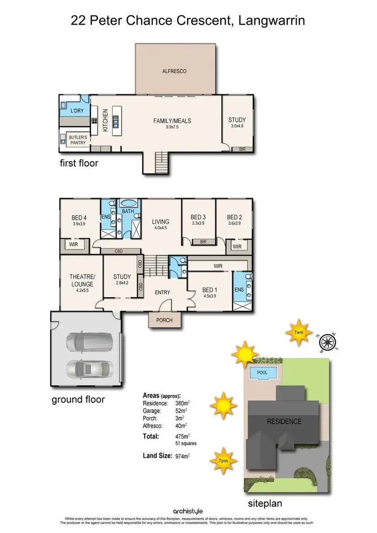 Floorplan of Homely house listing, 22 Peter Chance Crescent, Langwarrin VIC 3910