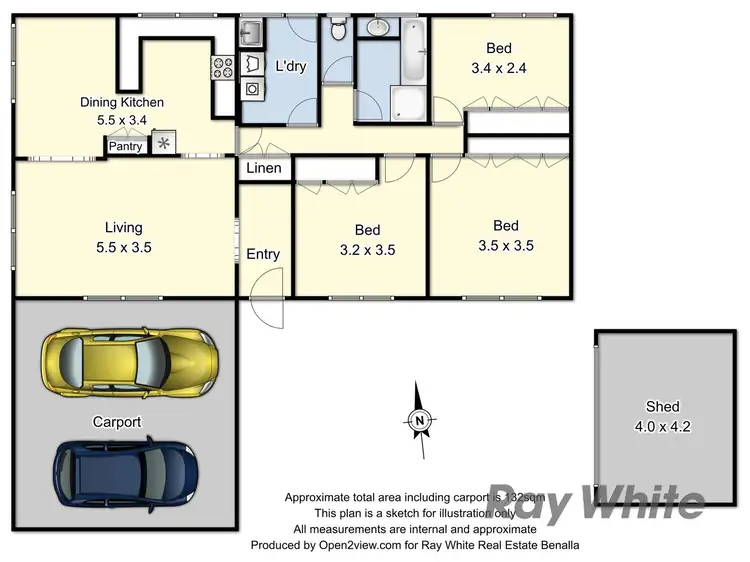 Floorplan of Homely house listing, 1 Rose Court, Benalla VIC 3672