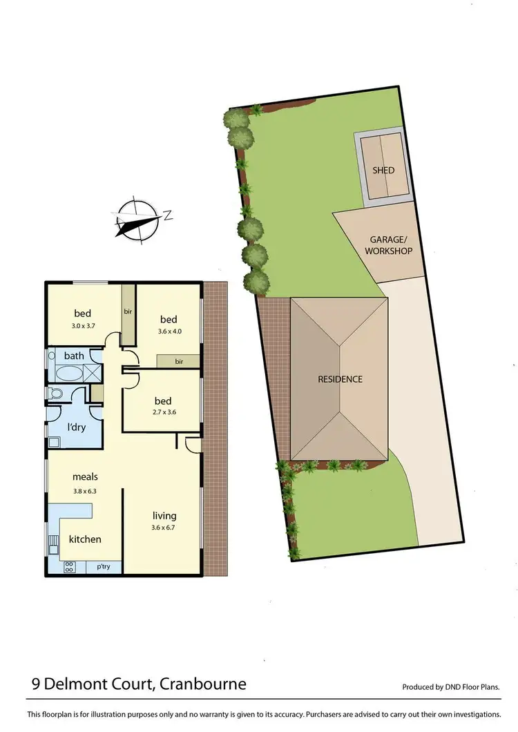 Floorplan of Homely house listing, 9 Delmont Court, Cranbourne VIC 3977