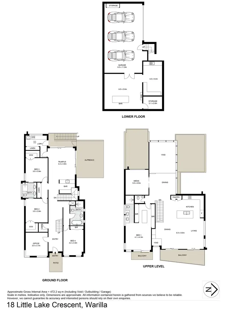 Floorplan of Homely house listing, 18 Little Lake Crescent, Warilla NSW 2528