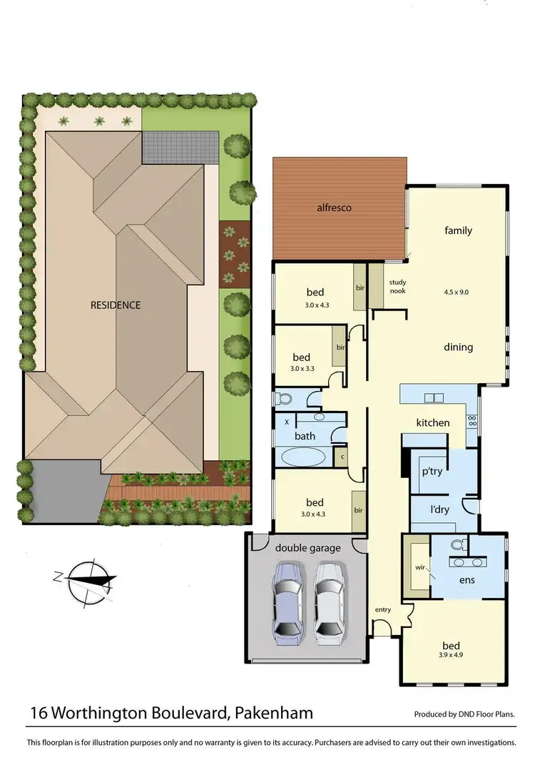 Floorplan of Homely house listing, 16 Worthington Boulevard, Pakenham VIC 3810