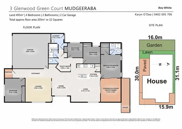 Floorplan of Homely house listing, 3 Glenwood Green Court, Mudgeeraba QLD 4213