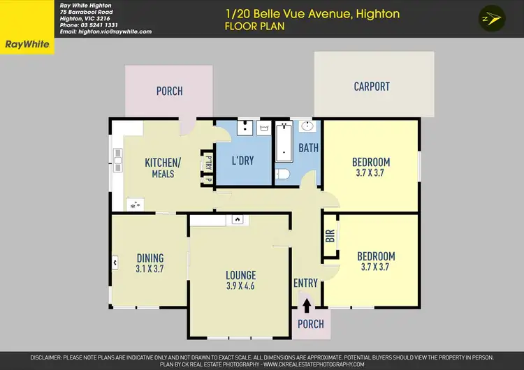 Floorplan of Homely house listing, 1/20 Belle Vue Avenue, Highton VIC 3216