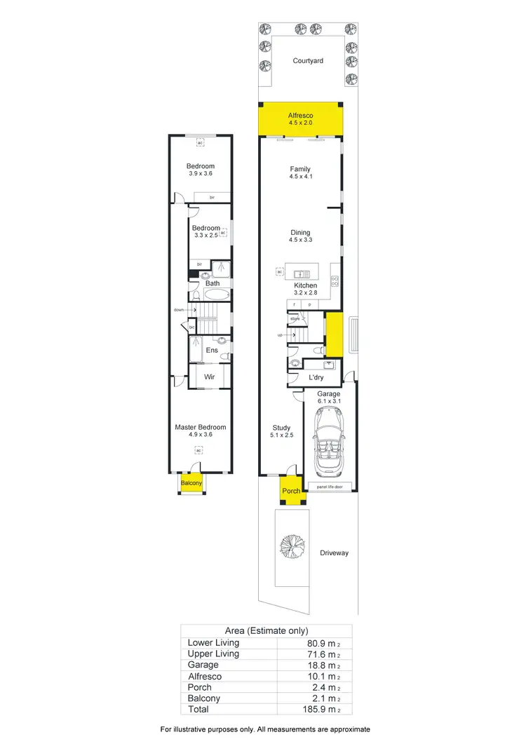 Floorplan of Homely townhouse listing, 38 Sturt Street, Glenelg North SA 5045