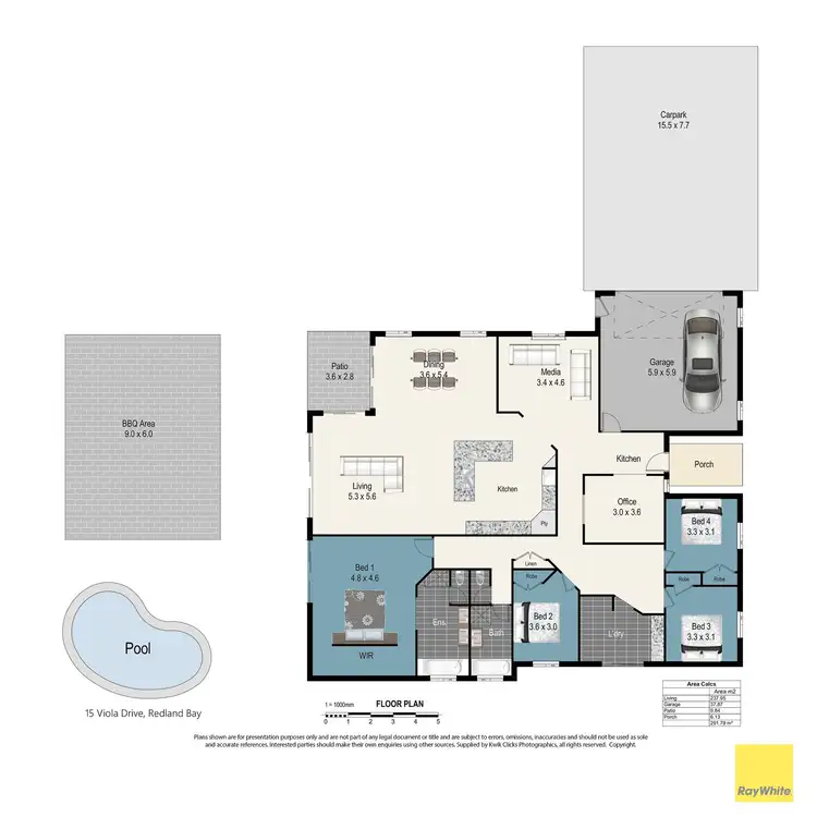 Floorplan of Homely house listing, 15 Viola Drive, Redland Bay QLD 4165