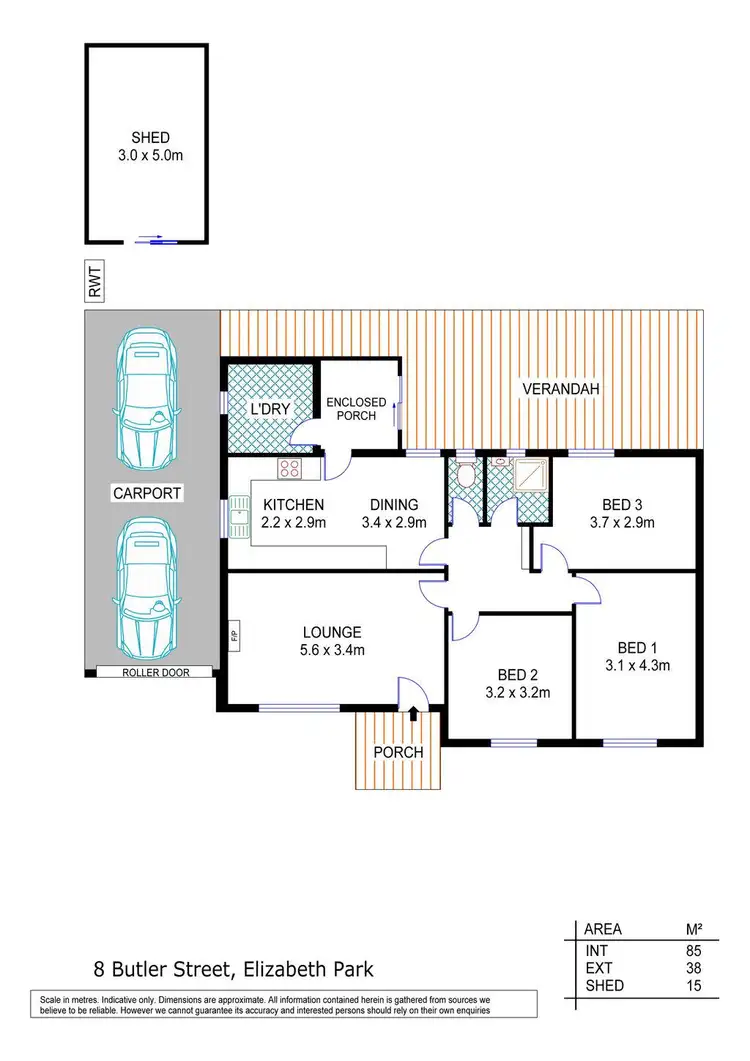 Floorplan of Homely house listing, 8 Butler Street, Elizabeth Park SA 5113