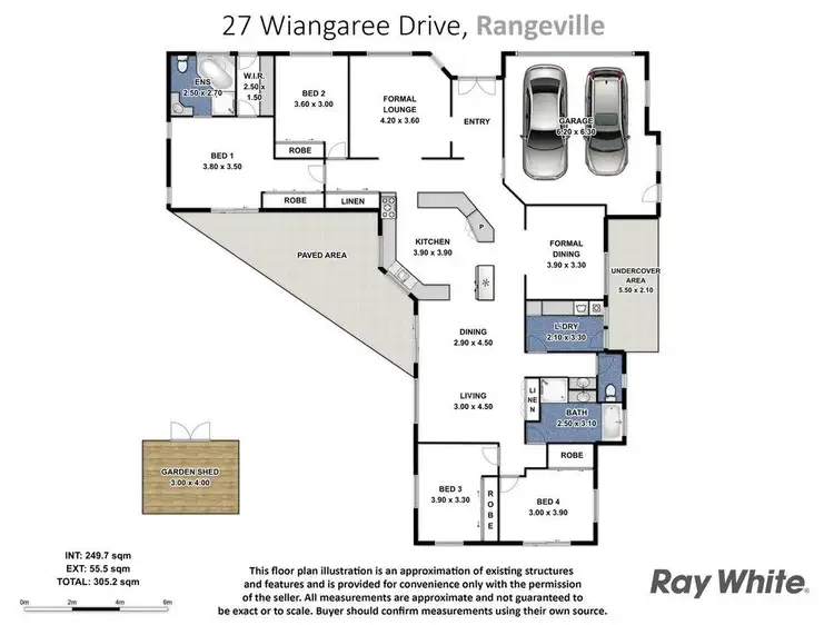 Floorplan of Homely house listing, 27 Wiangaree Drive, Rangeville QLD 4350