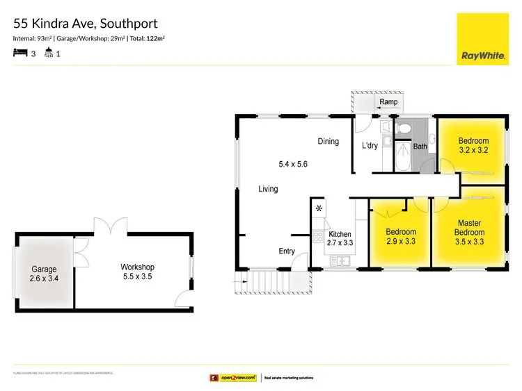 Floorplan of Homely house listing, 55 Kindra Avenue, Southport QLD 4215
