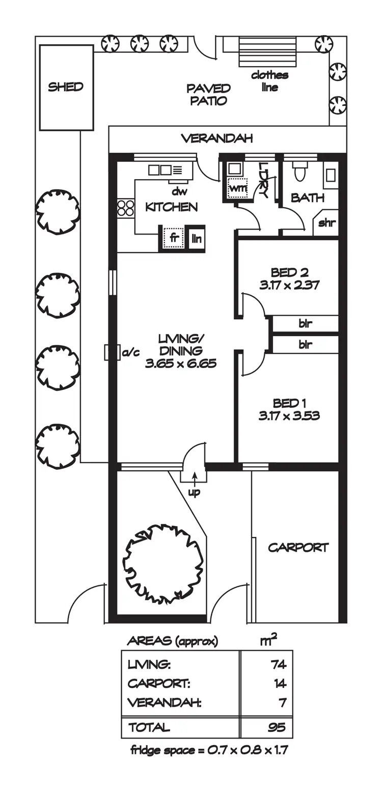 Floorplan of Homely unit listing, 2/526 Magill Road, Magill SA 5072