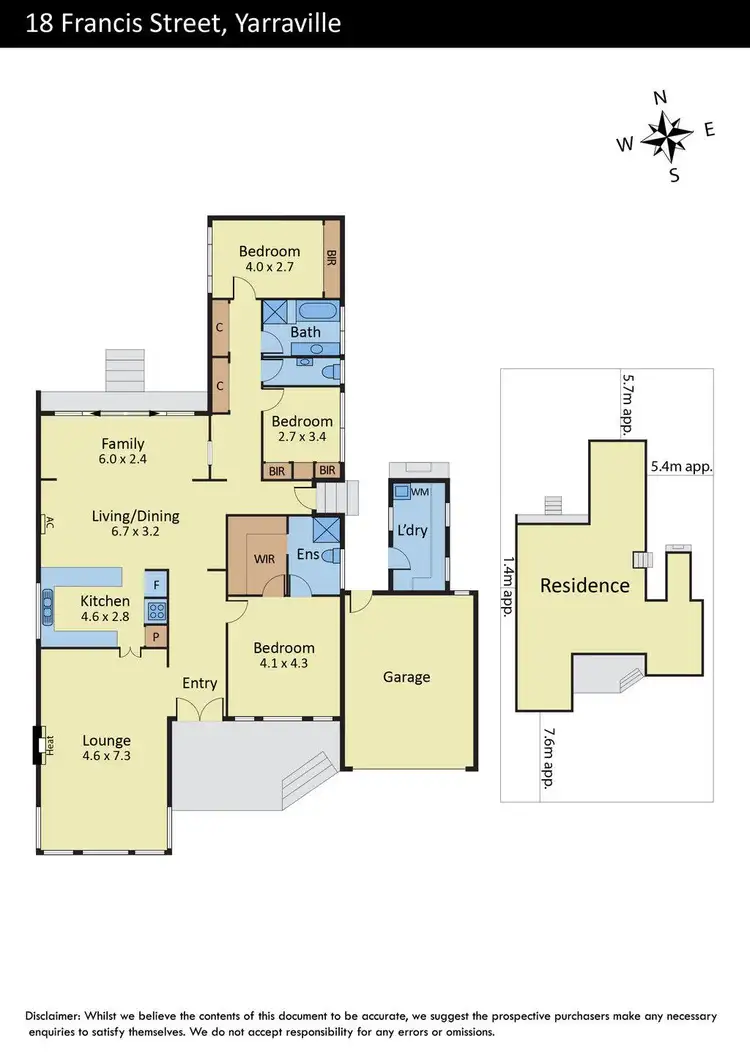 Floorplan of Homely house listing, 318 Francis Street, Yarraville VIC 3013
