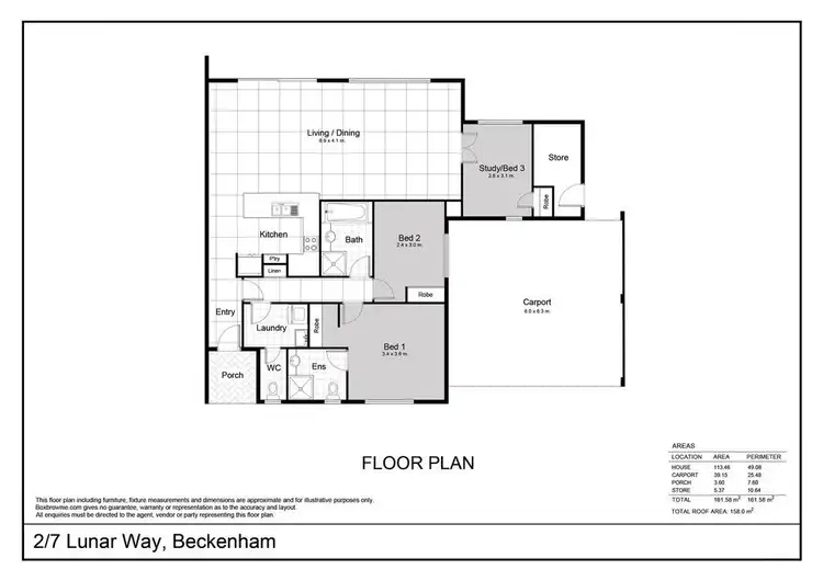 Floorplan of Homely villa listing, 2/7 Lunar Way, Beckenham WA 6107