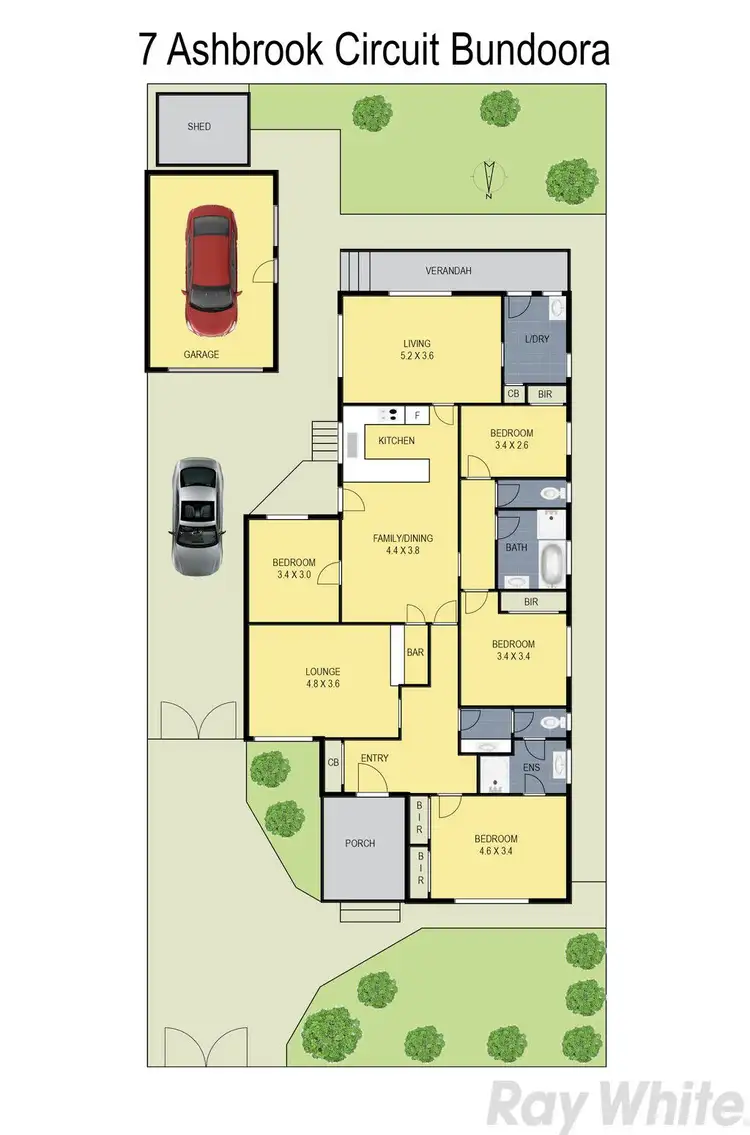 Floorplan of Homely house listing, 7 Ashbrook Circuit, Bundoora VIC 3083