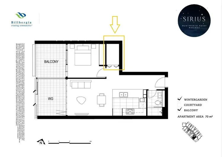 Floorplan of Homely apartment listing, 1211/18 Footbridge Boulevard, Wentworth Point NSW 2127