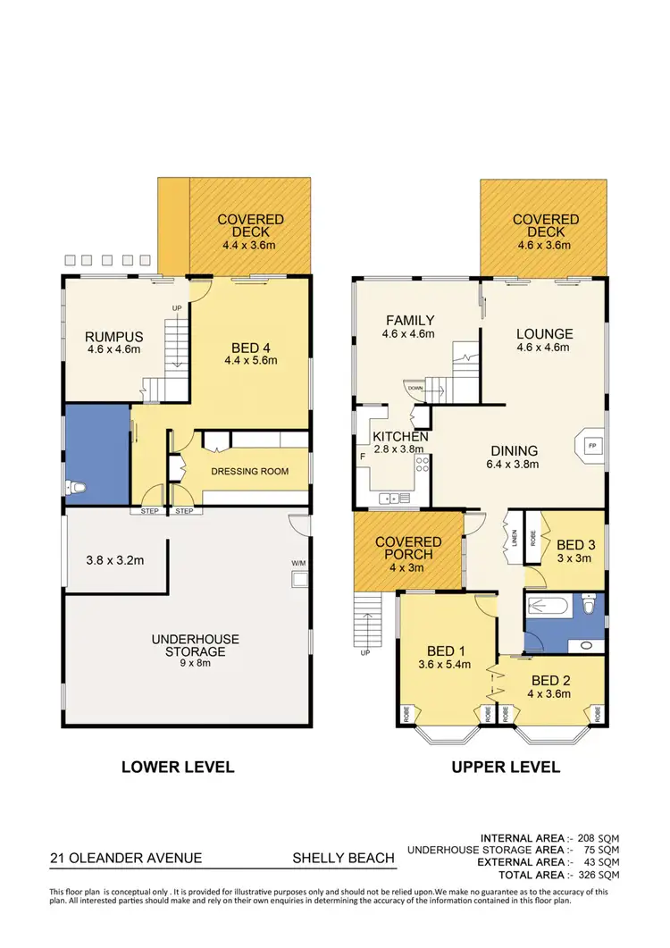 Floorplan of Homely house listing, 21 Oleander Avenue, Shelly Beach QLD 4551