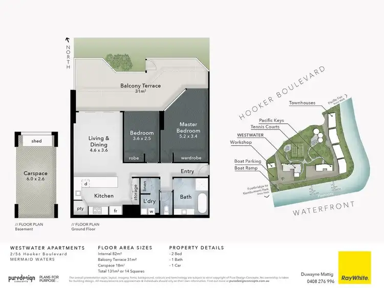 Floorplan of Homely apartment listing, 2/56 Hooker Boulevard, Mermaid Waters QLD 4218