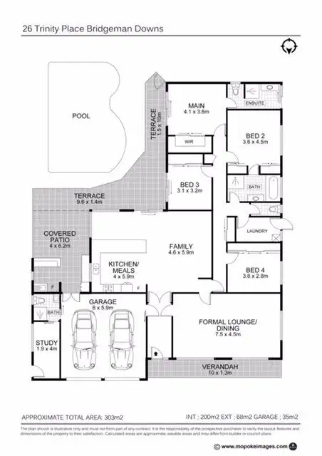 Floorplan of Homely house listing, 26 Trinity Place, Bridgeman Downs QLD 4035