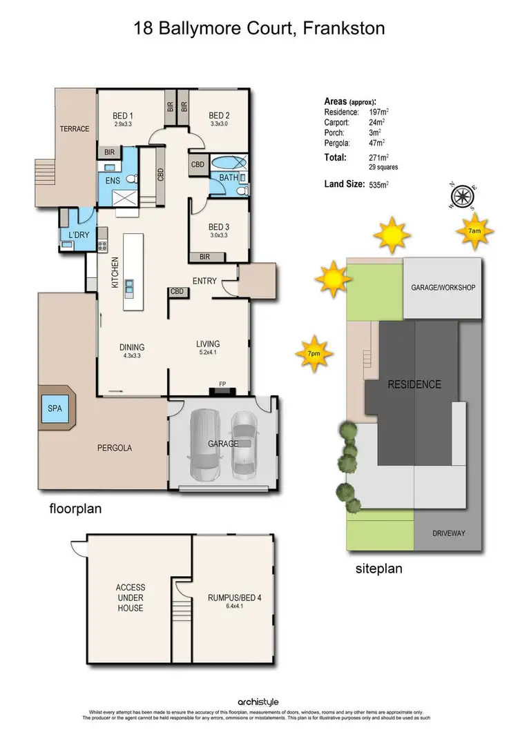 Floorplan of Homely house listing, 18 Ballymore Court, Frankston VIC 3199