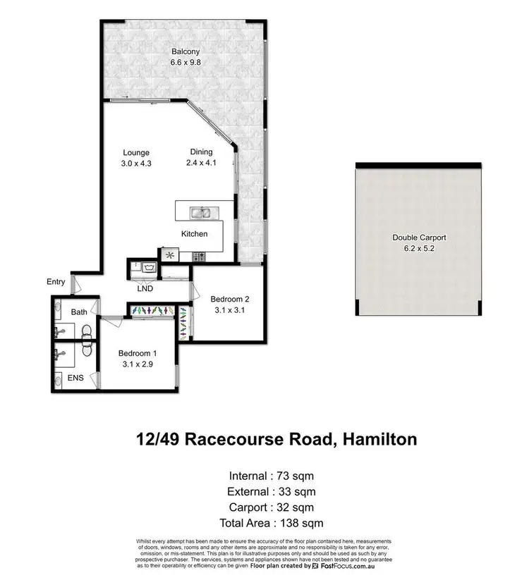 Floorplan of Homely apartment listing, 12/49 Racecourse Road, Hamilton QLD 4007