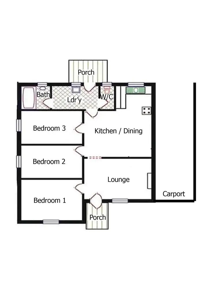 Floorplan of Homely house listing, 64 Willison Road, Elizabeth South SA 5112
