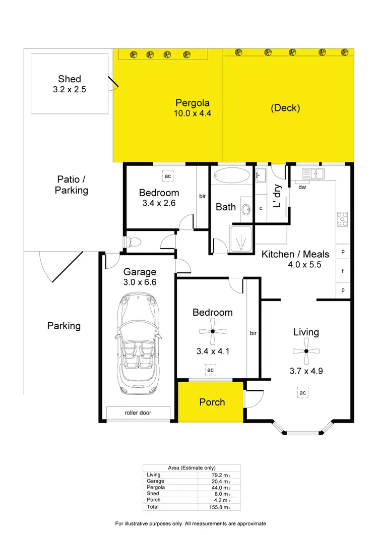 Floorplan of Homely unit listing, 3/156 Marian Road, Glynde SA 5070