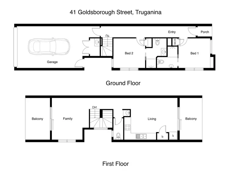 Floorplan of Homely townhouse listing, 41 Goldsborough Road, Truganina VIC 3029