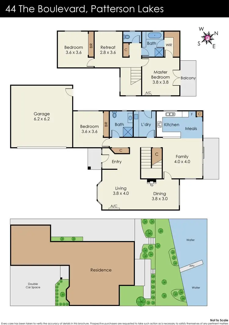 Floorplan of Homely house listing, 44 The Boulevard, Patterson Lakes VIC 3197