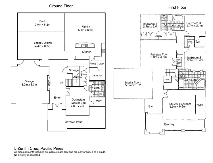 Floorplan of Homely house listing, 5 Zenith Crescent, Pacific Pines QLD 4211