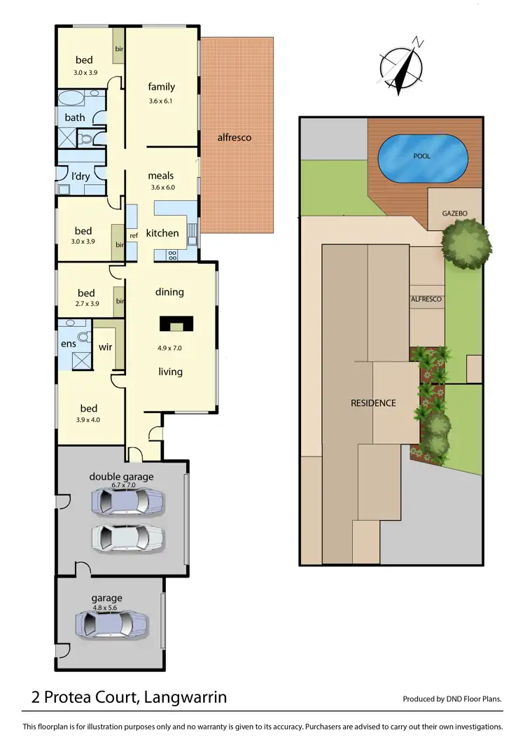 Floorplan of Homely house listing, 2 Protea Court, Langwarrin VIC 3910