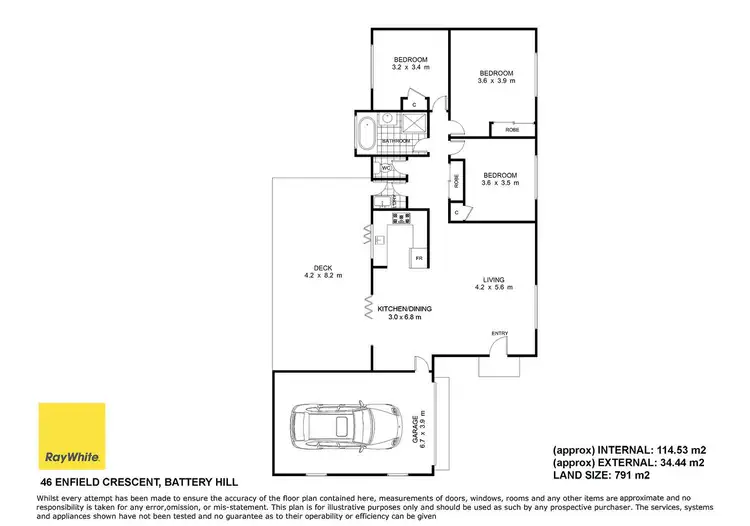 Floorplan of Homely house listing, 46 Enfield Crescent, Battery Hill QLD 4551