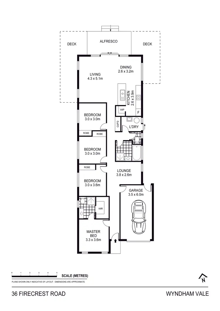 Floorplan of Homely house listing, 36 Firecrest Road, Manor Lakes VIC 3024
