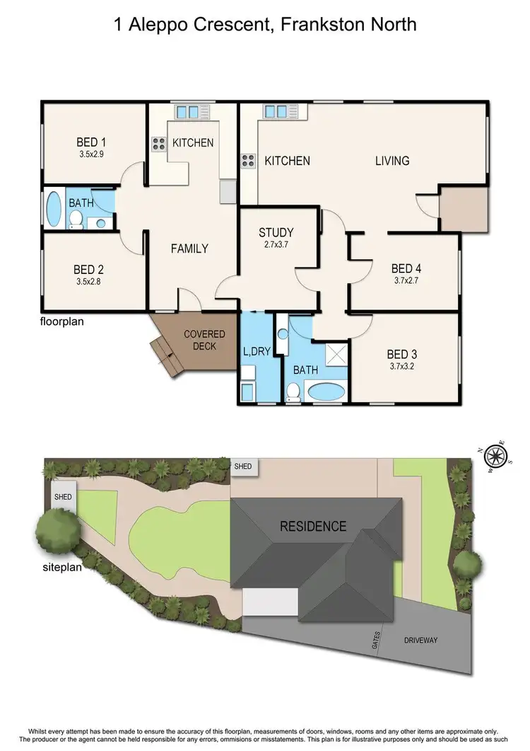 Floorplan of Homely house listing, 1 Aleppo Crescent, Frankston North VIC 3200
