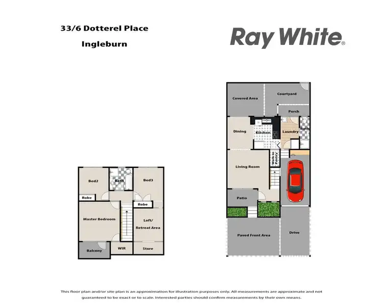 Floorplan of Homely townhouse listing, 33/6 Dotterel Place, Ingleburn NSW 2565