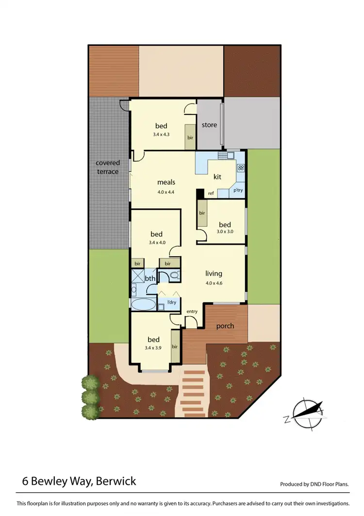Floorplan of Homely house listing, 6 Bewley Way, Berwick VIC 3806
