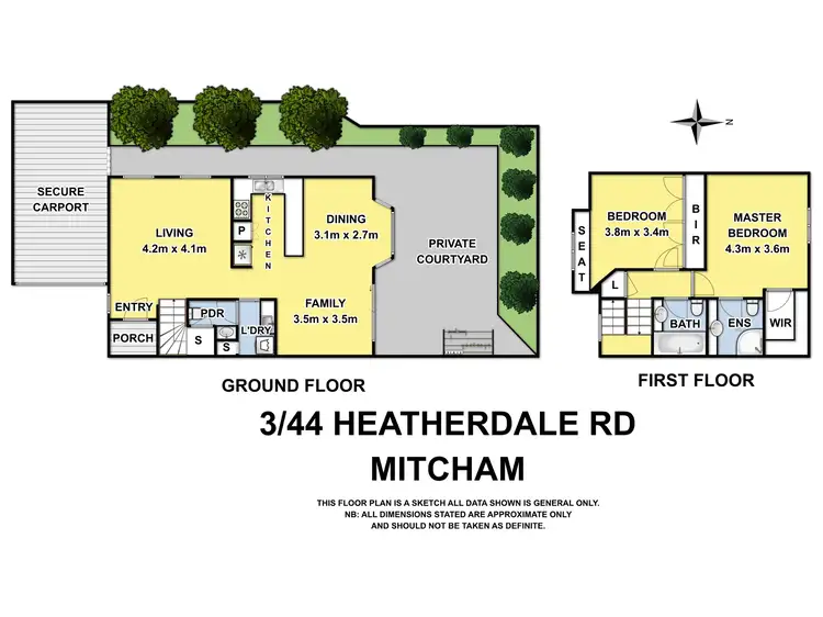 Floorplan of Homely townhouse listing, 3/44 Heatherdale Road, Mitcham VIC 3132