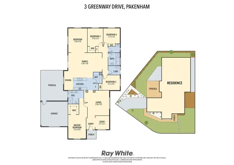 Floorplan of Homely house listing, 3 Greenway Drive, Pakenham VIC 3810