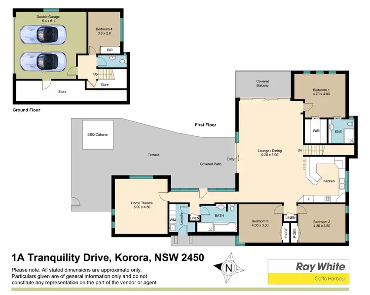 Floorplan of Homely house listing, 1A Tranquility Drive, Korora NSW 2450