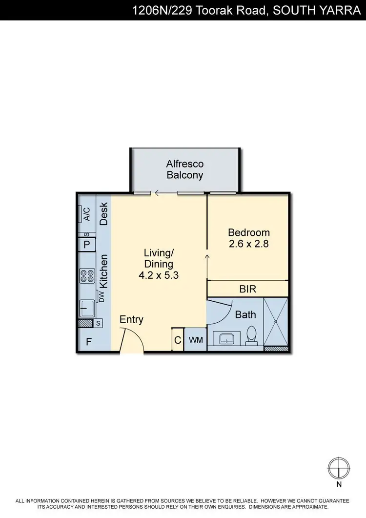 Floorplan of Homely apartment listing, 1206/229 Toorak Road, South Yarra VIC 3141