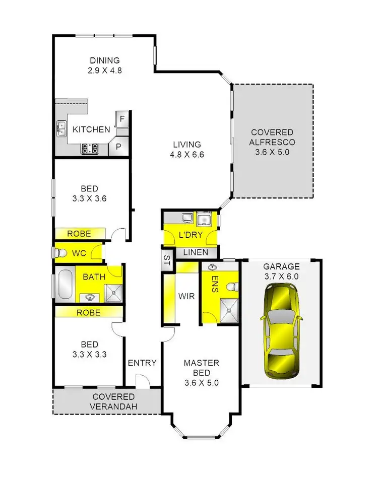 Floorplan of Homely house listing, 5 Maria Court, Lara VIC 3212