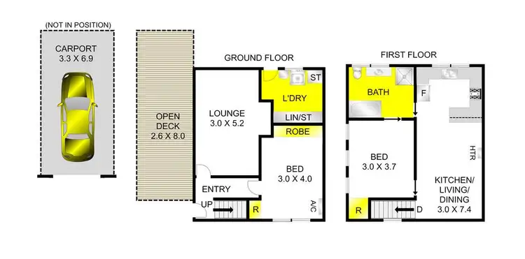 Floorplan of Homely house listing, 1/2 Bowlers Avenue, Geelong West VIC 3218