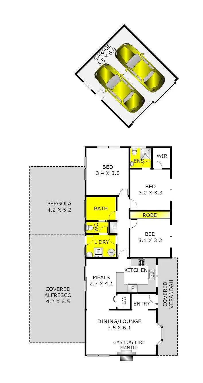 Floorplan of Homely house listing, 6 Swan Street, Lara VIC 3212