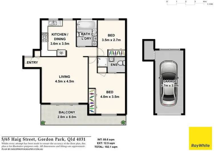 Floorplan of Homely unit listing, 5/65 Haig Street, Gordon Park QLD 4031